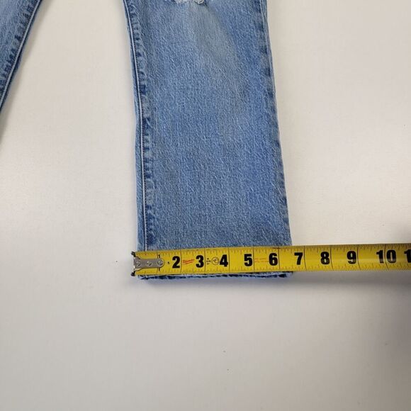 Levi’s 501 Distressed Jeans Womens‎ 27x24 Washed Button Wedgie Straight Stretch - Picture 11 of 15